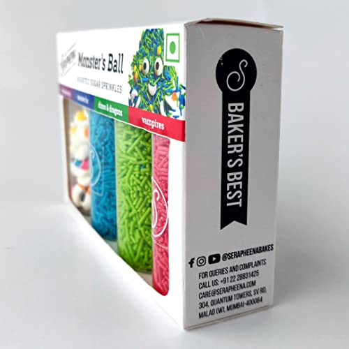 Image of Serapheena Sugar Sprinkles - Monster's Ball, 100g | Cakes and Cupcakes Decoration Kit