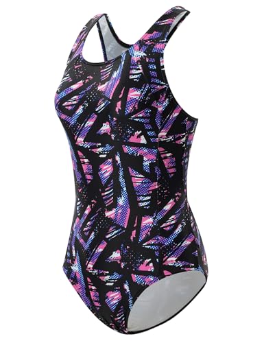 Image of Girls' Swimsuit One Piece Swimming Suits Flyback Swimwear for Practice