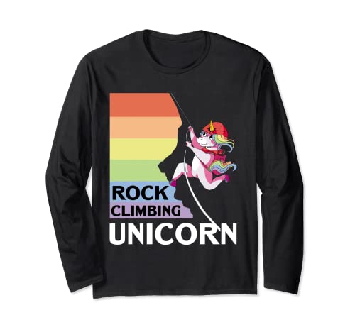 Rock Climbing Unicorno Magical Bouldering Gift arrampicata Maglia a Manica