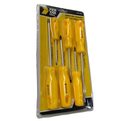Jogo De Chave De Fenda/Philips 6 Chaves Imantadas Fertak