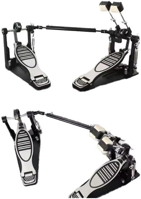Double Bass Drum Pedal Direct Drive Precision Bearing System Twin Kick Style Heavy Duty Metal Drum Pedal for Professional Performance Practice Studio Control and High Speed Foot Response Use