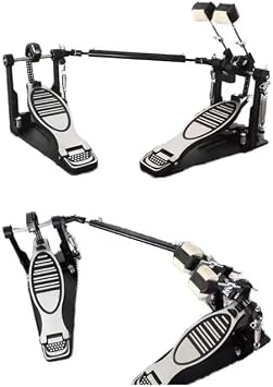 Double Bass Drum Pedal Direct Drive Precision Bearing System Twin Kick Style Heavy Duty Metal Drum Pedal for Professional Performance Practice Studio Control and High Speed Foot Response Use