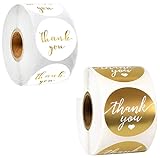 Paket beinhaltet: 2 Rolle Dankeschön-Aufkleber: Insgesamt 1000 Stück Klebeetiketten-Aufkleber.500 Stück 1 Zoll Dankeschön-Aufkleber, 500 Stück 1,5 Zoll Dankeschön-Aufkleber. dekorative Siegelaufkleber für Hochzeiten Babypartys Geburtstagsgeschäft Weihnachtsgeschenke.
