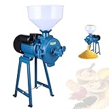 110V 2200W Electric Mill Grinder Heavy Duty Commercial Grain Grinder Machine Dry Feed Flour Mills for Cereals Rice Corn Wheat Grain Wheat with Funnel -  N / A