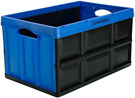 Clever Crates Really Useful Boxes, Blue, 46 Litre, Collapsible storage boxes, really useful storage boxes with a massive weight capacity of 40 KG! Folding storage box, providing stackable plastic storage boxes. Ideal for toy storage, shoe storage and
