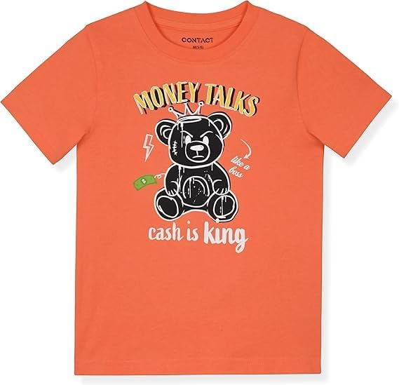 Boys 4 Piece short set Casual summer Outfit with Graphic Tee Matching shorts soft Breathable Fabric for Active Kids