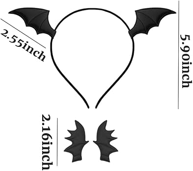 Fascia per capelli a forma di pipistrello