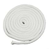 Fiberglas-Ofenseildichtung, Länge Hochtemperaturbeständig, weiche, elastische Dichtung für Holzofen, Tür, Kamin, Kessel (10 mm x 3 m lang)