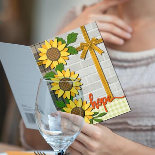 MAYJOYDIY Sunflowers Text Metal Cutting Dies Butterfly Daisy Flower Die Cuts Love Flower Leaves Carbon Steel Embossing Stencils for Card Making Scrapbooking Decorative Paper Crafts Photo Album - Image 3