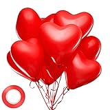  Yiran Red Love Globos - Paquete de 30 globos de látex de 12 pulgadas con 1 cinta para fiestas de cumpleaños, bodas, aniversarios y celebraciones decoraciones de fiesta