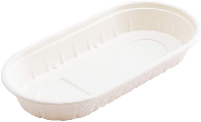 Restaurantware Pulp Tek 17 Ounce Take Out Containers 100 Oval Disposable Food Containers - Lids Sold Separately Sustainable White Bagasse To Go Containers Durable Microwavable