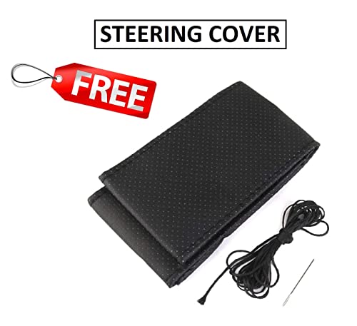 Image of AUTOXYGEN Car PU Leather Luxury seat Cover Front & Rear Accessories for Swift Dzire Till 2016 (Black with Puffy, 1001)