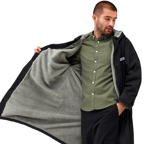 Regatta Unisex Adult Waterproof Robe Outdoor Lifestyle Robes, Borg Lined Changing Robe with Hood - Perfect for Outdoor Water Activities
