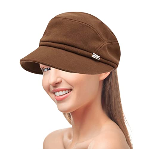 Suphyee Ballonmützen für Damen,Wintermützen und -mützen für Damen - Warme Baskenmützen für Damen und Mädchen, mit Fell und Plüsch gepolsterte Baskenmützen Cover