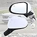 Lqito Left Driver Side Mirror Compatible With 2019 2020 2021 2022 2023 Hyundai Santa Fe With Manual Folding Power Glass Blind Spot White Replace#87610-S2010(5Pins)