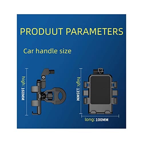 Lingmo Motorcycle Phone Holder Mount - Motorcycle Phone Holder Handlebar Clamp, Motorcycle Scooter Phone Clip, One Hand Operation Handleba （16" 13.5" 10 Cm） #TOP2