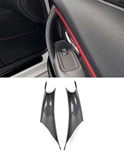 SHSBSCAR Cubiertas de Manillas de Puerta para BMW F30, Lado del Conductor y Pasajero, Compatible con Serie 3 y 4 F31 F34 F80 320 328 330 335 F32 F33 F36 F82 F83 418 420 428 (Estilo Fibra de Carbono)