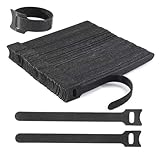 132 PCS 8 Inches Reusable Cable Ties, Adjustable Cord Straps, Cable Organizer, Cord Wrap and Hook Loop Cords Management (132, black-8inch)