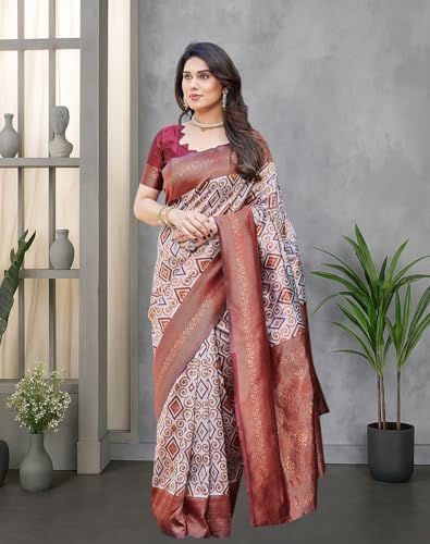 Image of Yashika Women's Banarasi Kanjivaram Art Silk Saree Set with Blouse |saree for Women | Saree | New Sari | Saree