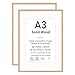 Produktbild ATOBART A3 OAK Massives Holz Bilderrahmen,Fotorahmen mehrere Farben wählbar Frame für Foto oder Bilder,29,7x42 cm,2 Stück Eiche Rahmen