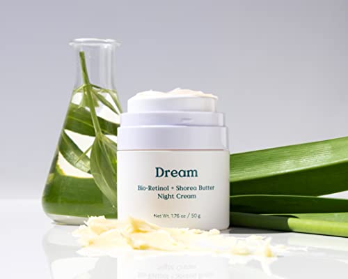 Three Ships Dream Bio-Retinol + Shorea Butter Night Cream – Vegan Night Moisturizer Face Cream Hydrates & Repairs Skin – As Seen On Dragons’ Den – Anti-Aging Bio-Retinol Cream For All Skin Types, 50G #TOP1
