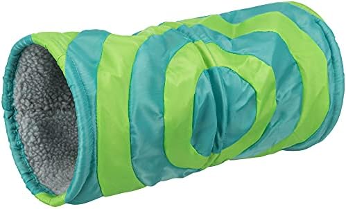 Trixie Cushy Plush Play Tunnel, 15 x 35 cm, Grey/Green