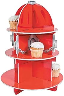 Fire Hydrant Cupcake Holder Stand (RED, 1) (1, 1 LB)