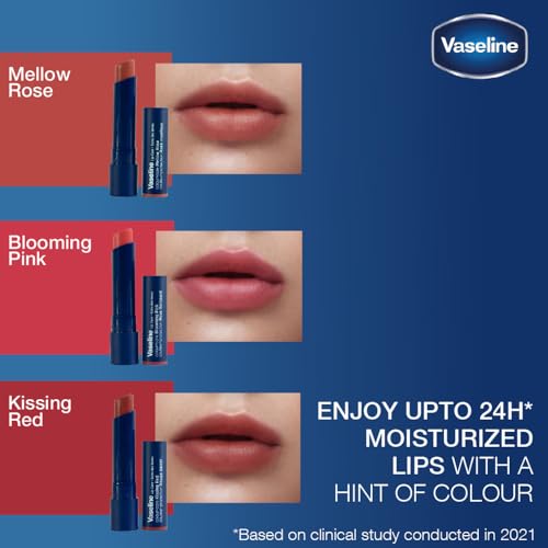 Image of Vaseline Colour+Care Mellow Rose Tinted Lip Balm Stick 3g (Pack of 3)