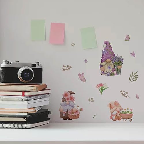 CRASPIRE 8 Sheets Gnome Window Stickers Flower Window Clings Self-Adhesive Waterproof Wall Decor Decals for Bedroom Living Room Window Stairway Showcase Home Decorations by CRASPIRE - Used condition - Image 6
