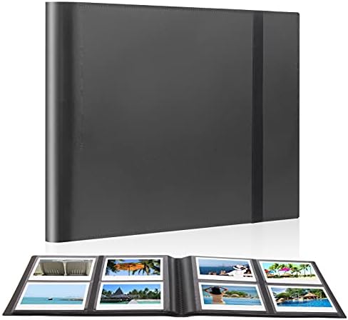 160 Pockets Photo Album for Fujifilm Instax Wide 300, Polaroid OneStep 2-160 Pockets Album, Compatible with Polaroid POP, Originals 600 Camera 3.5x4.5 Inch Film (Black)