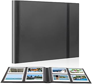 160 Pockets Photo Album for Fujifilm Instax Wide 300, Polaroid OneStep 2-160 Pockets Album, Compatible with Polaroid POP, Originals 600 Camera 3.5x4.5 Inch Film (Black)