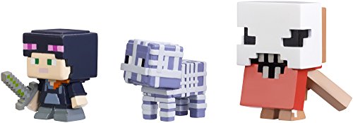 Mattel Minecraft Halloween Series Action Figure (3 Pack) - Alex With Hoodie, Mummy Sheep & Bedlam #TOP1