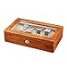 Produktbild N/B Uhrengehäuse aus Holz, Aufbewahrungsbox mit großen Fächern, Glasfenster mit Samtfutter Große Geschenkauswahluhr