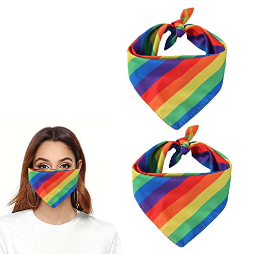 3 Pcs bandana orgulho arco-íris 2 - Faixa arco-íris para uso diário - Artigos festa para festa LGBT,