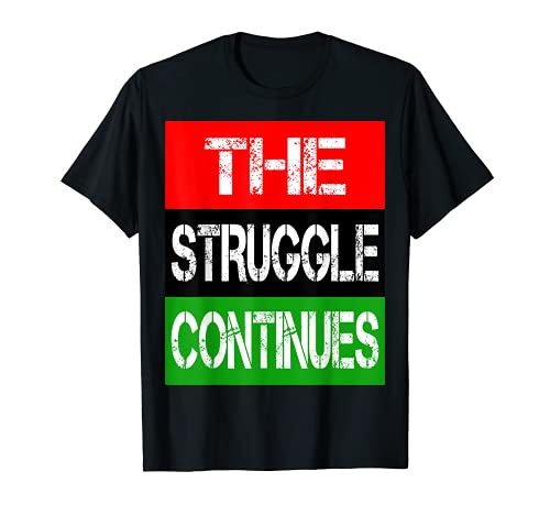 RBG The Struggle Contines Pride Bandera Rojo Negro y Verde Camiseta