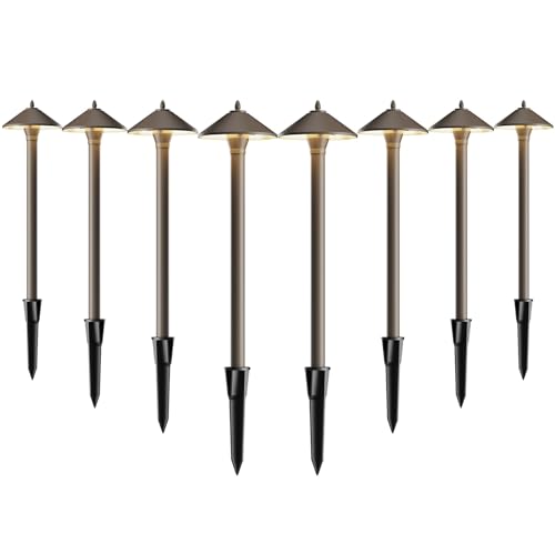 Pro Style Pathway Lights Outdoor Landscape Lighting Kit 8PK Low Voltage...