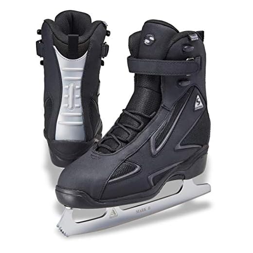 Jackson Ultima Softec Elite ST7002 Black Mens Ice Skates with MARK II blades, Size 11