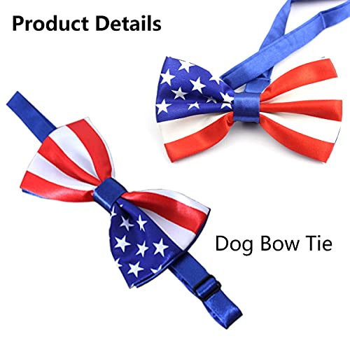 Vehomy pet dog independence day costume - uncle sam dog top hat and american flag dog bow tie collar 4th july pet hat and collar costume supplies for dogs cats puppy kitten (2pcs) 4 Vehomy pet dog independence day costume - uncle sam dog top hat and american flag dog bow tie collar 4th july pet hat and collar costume supplies for dogs cats puppy kitten (2pcs) - image 5