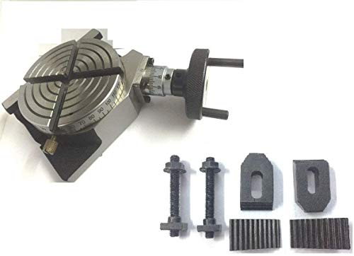 Image of 4" Inches (100 mm) Rotary Table 4 Slot for Milling Machine + M6 clamp kit