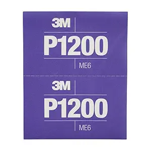3M Hookit Flexible Abrasive Sheet, 34342, P1200, 5.5 in x 6.8 in, 25 sheets per carton