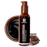 BYROKKO Shine Brown Chocolate olejek do opalania (145 ml), olej do solarium do szybkiej opalenizny czekoladowej, olej do opalania do solarium i zastosowań na zewnątrz, uzyskaj naturalną opaleniznę