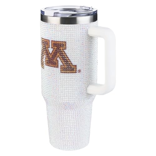 Image of The Memory Company Officially Licensed 40oz White Bling Game Day Tumbler, University of Minnesota