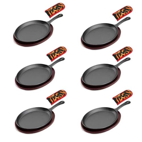 DVK 6-Piece Cast Iron Sizzling Skillet Set