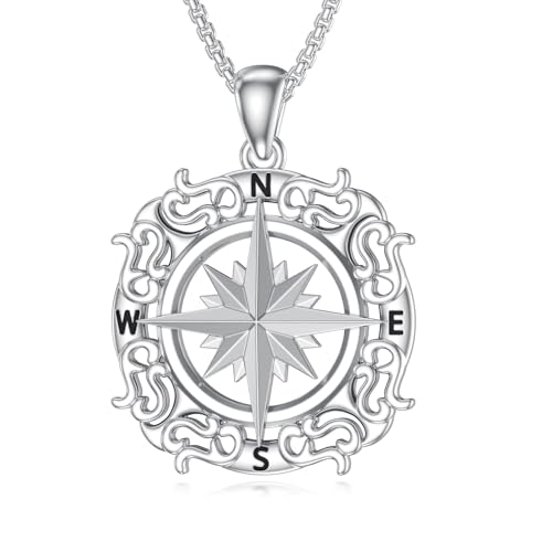 Collier boussole en argent, un bijou de voyageur à porter lors de vos aventures