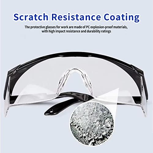 Safety Goggles Protective Eyewear Goggles Anti-Scratch Googles for Men Women Clear for DIY, Lab, Welding, Grinding, Cycling,Laboratory