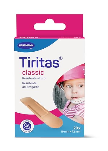 Tiritas Classic: Apósitos para Proteger Pequeñas Heridas, Anatómicas y con una Alta Transpirabilidad; 19x72cm; 20 unidades