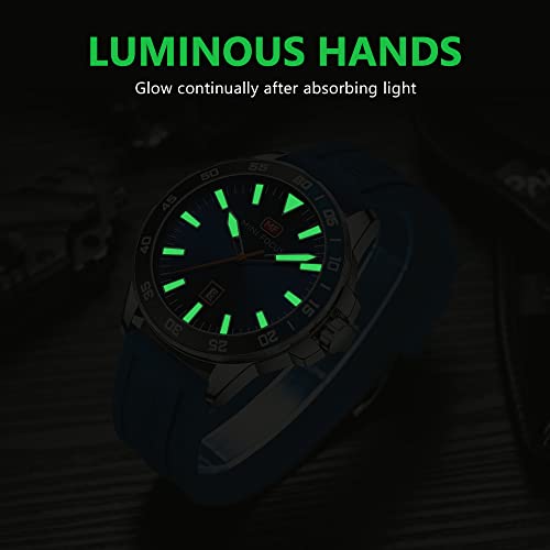 Image of AIMES Mens Watches Chronograph Waterproof Sport Military Watch for Men Analog Quartz Movement Stylish Wrist Watch Elegant Gift Watch for Men