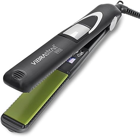 Vibrastrait Pro Vibrating Ceramic Tourmaline Ionic Flat Iron, 1-inch | Fast, Frizz-Free Ceramic Hair Straightener | Easy, Gentle Glide for Waves, Curls, Smooth Hair | Professional Hair Styling Tools