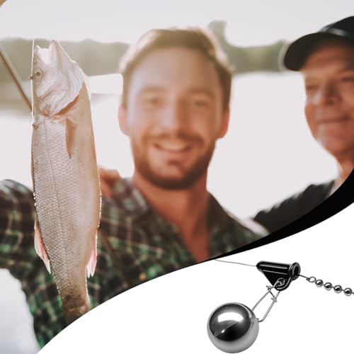JolliLudo 8 Pcs Fishing Line Sinker Sliders with Slide Lock Rotating Swivel Fishing Sinker Weight Slide Sleeve Locking Clips Swivel Snap for Freshwater Saltwater Fider Rig Catfish Rig Black - Thumbnail 5