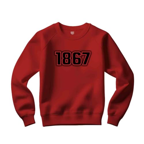 [CITY POSTERS PLUS] 1867 Year Unisex Sweatshirt (Red, L)